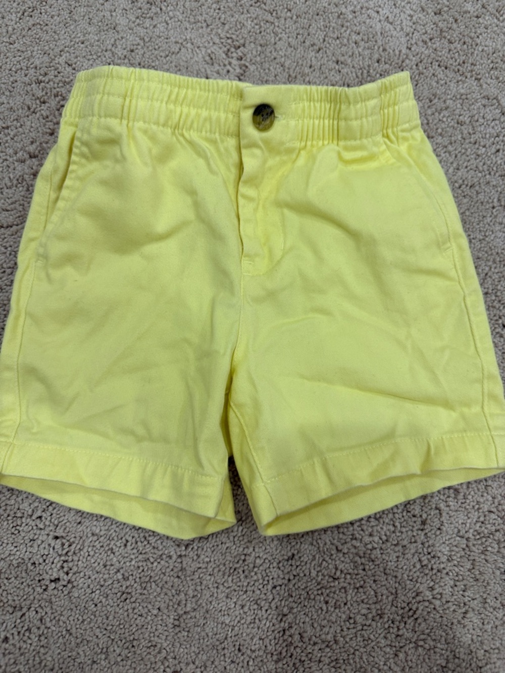 Janie and Jack Bright Yellow Baby Shorts